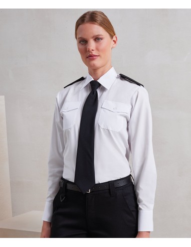 P-PR310-Womens Long Sleeve Pilot Shirt